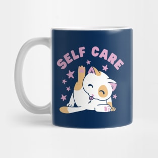 Self Care Funny Cat Mug